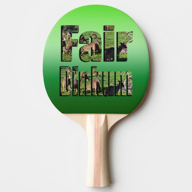 Kangaroo Fair Dinkum Logo, Tischtennis Schläger (Vorderseite)