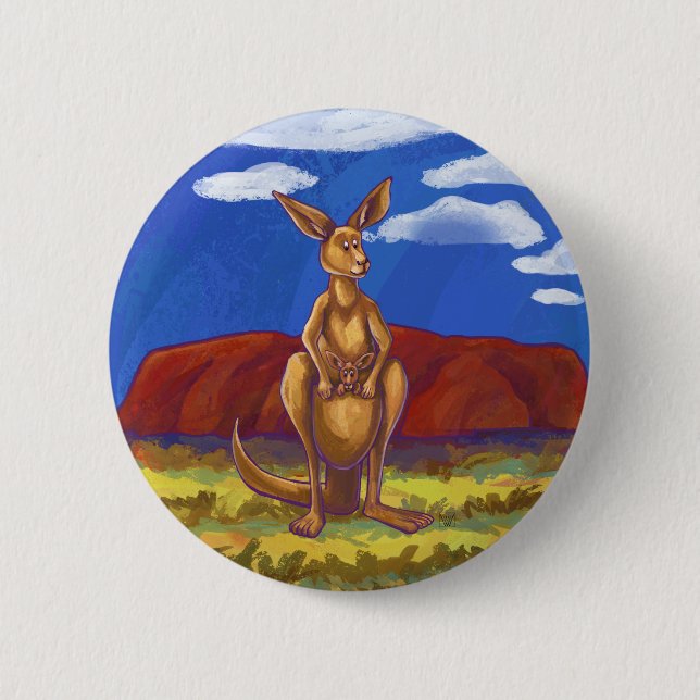 Kangaroo-Geschenke und Zubehör Button (Vorderseite)
