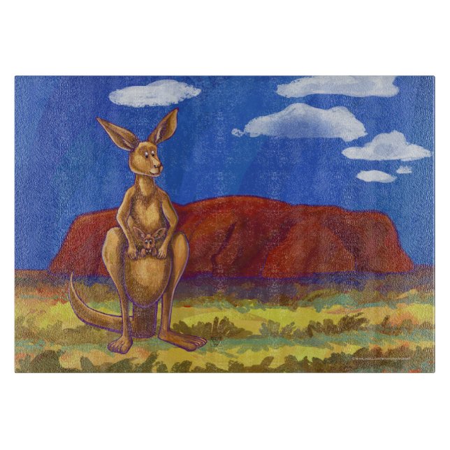 Kangaroo-Geschenke und Zubehör Schneidebrett (Vorderseite)