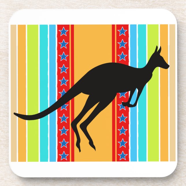 Kangaroo Getränkeuntersetzer (Vorderseite)