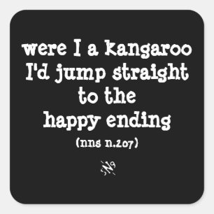 Kangaroo & Glücksfall Quadratischer Aufkleber