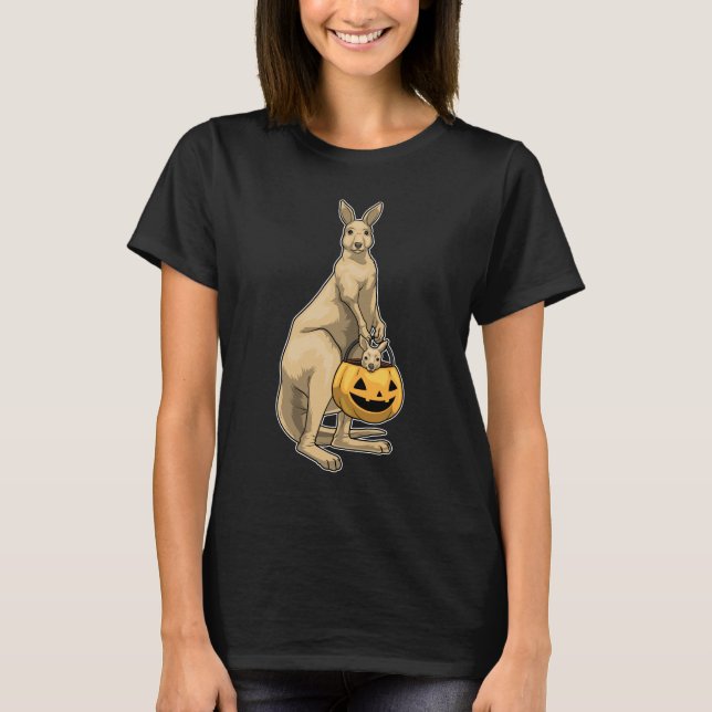 Kangaroo Halloween Pumpkin T-Shirt (Vorderseite)