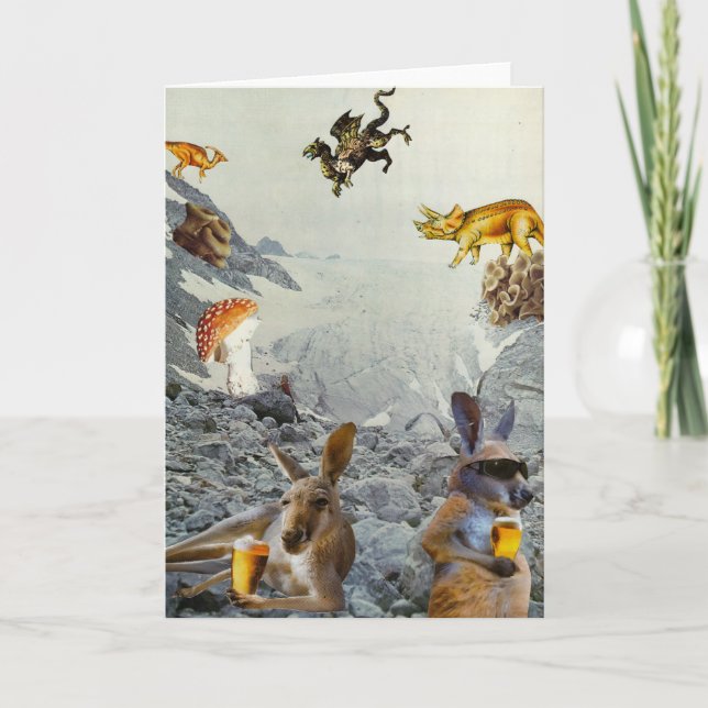 Kangaroo Holiday Card Feiertagskarte (Vorderseite)