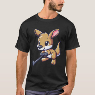 Kangaroo Ice Hockey Player - Funny Design T-Shirt