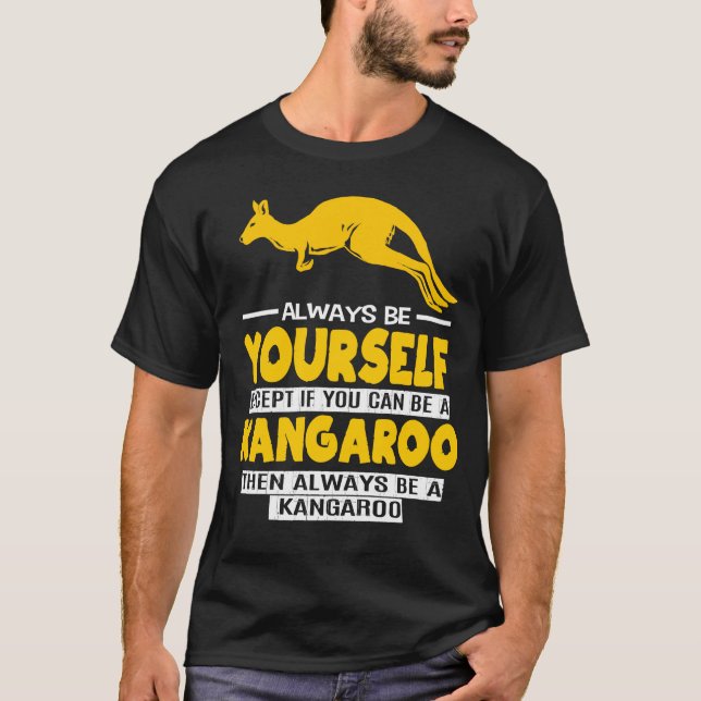 Kangaroo Immer du selbst Pouch Joey Aussie T-Shirt (Vorderseite)