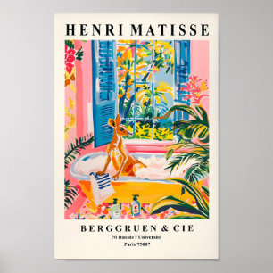 Kangaroo in Bathtub Art Print, Dopamin Art, lustig Poster