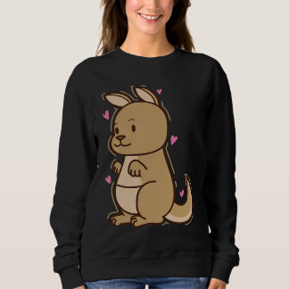 Kangaroo in Love Australia Outback Sweatshirt