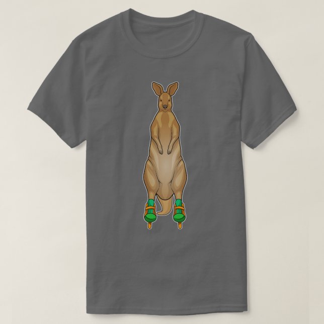 Kangaroo Inline Skaten Roller Skate T-Shirt (Design vorne)