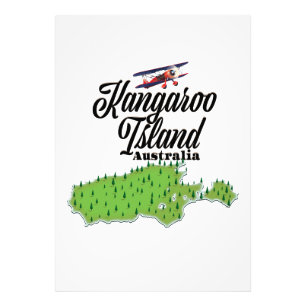 Kangaroo Island Australien Karte Fotodruck