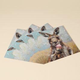 Kangaroo isst ein Eis Einladung