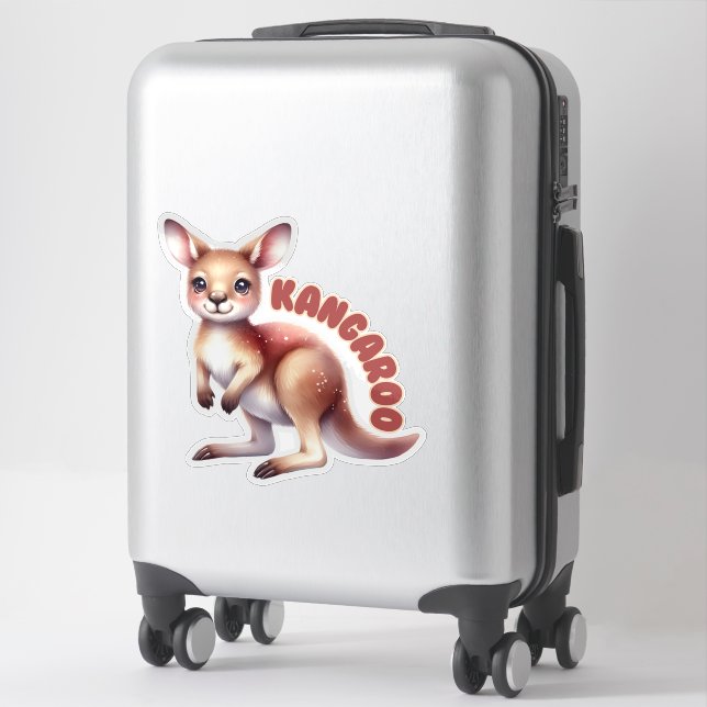 KANGAROO (JOEY) - KINDERZIMMER STICKER (Koffer)