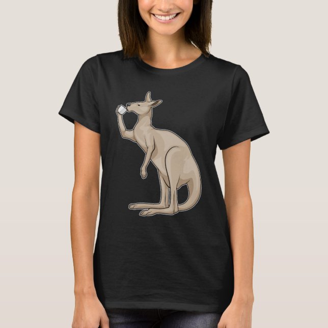 Kangaroo-Kaffee-Cup T-Shirt (Vorderseite)