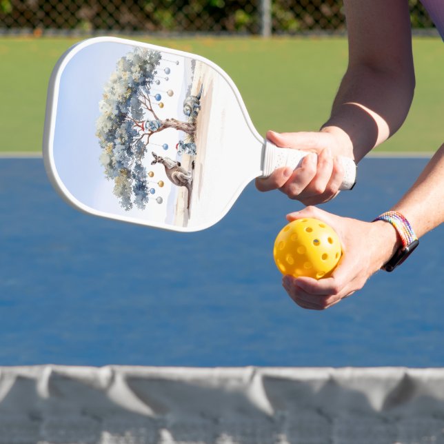 Kangaroo Koalas Platypus Christmas Gumtree Baubles Pickleball Schläger (InSitu)