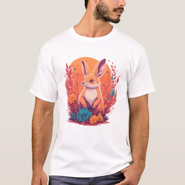 Kangaroo-Liebhaber - Känguru-Kunstwerke T-Shirt (Vorderseite)
