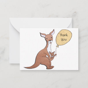 Kangaroo Mama Danke, Card Mitteilungskarte