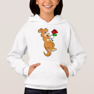 Kangaroo mit Blume Hoodie