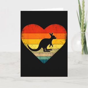 Kangaroo-Motiv Grafik für Männer Frauen Lustiger V Karte