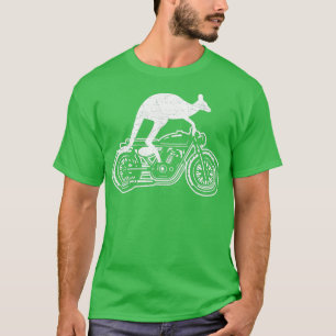 Kangaroo Motorradfahren Australien Motorrad Bik T-Shirt