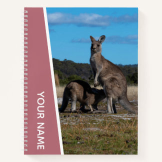 Kangaroo Mutter und Baby in Australien, Rose Gold Notizbuch