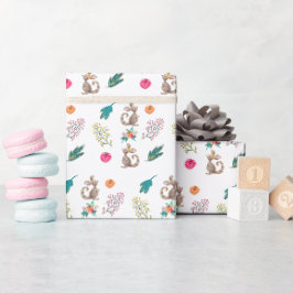 Kangaroo-Papier mit Blumenmuster Geschenkpapier