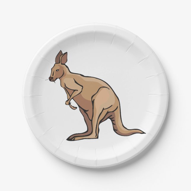 Kangaroo Pappteller (Vorderseite)