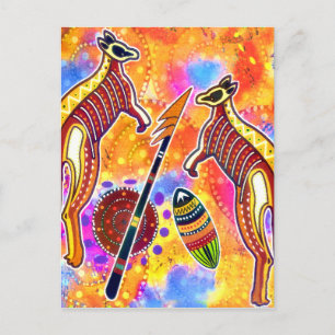 Kangaroo Postcard Postkarte
