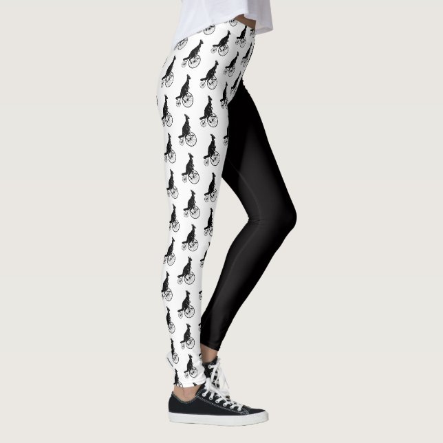 Kangaroo Reiten mit einem Penny Farthing Bike Leggings (Rechts)
