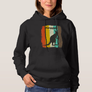 Kangaroo Retro 70er Vintages Süße Tier Hoodie