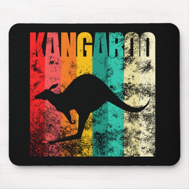 Kangaroo Retro Mousepad (Vorne)