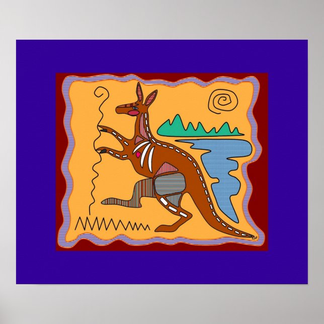 Kangaroo Röntgen Art Poster (Vorne)