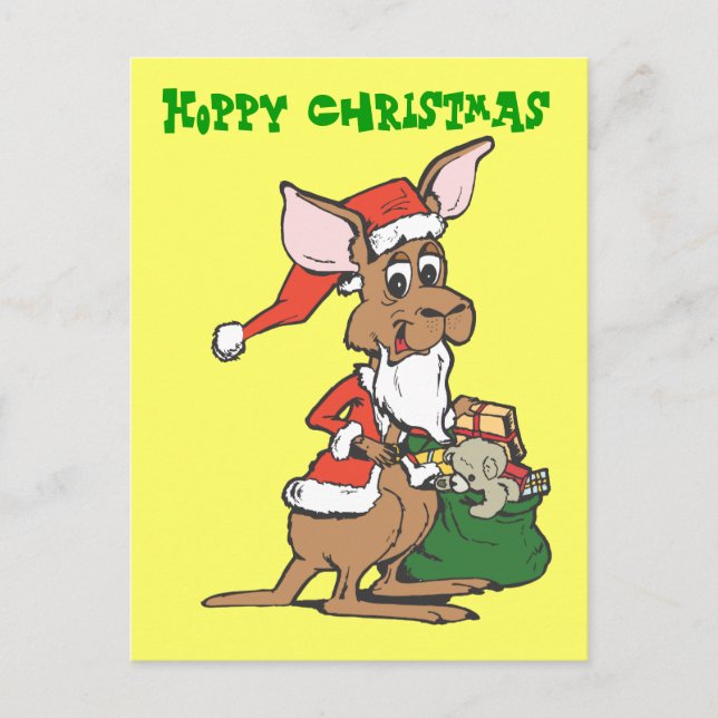 Kangaroo Santa, Weihnachten hoffen (Vorderseite)