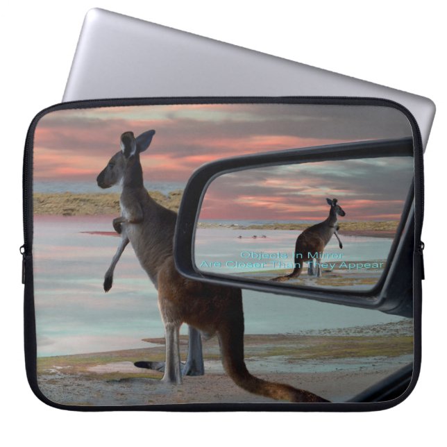 Kangaroo Sea Breezes Illusion Art Laptopschutzhülle (Vorderseite)
