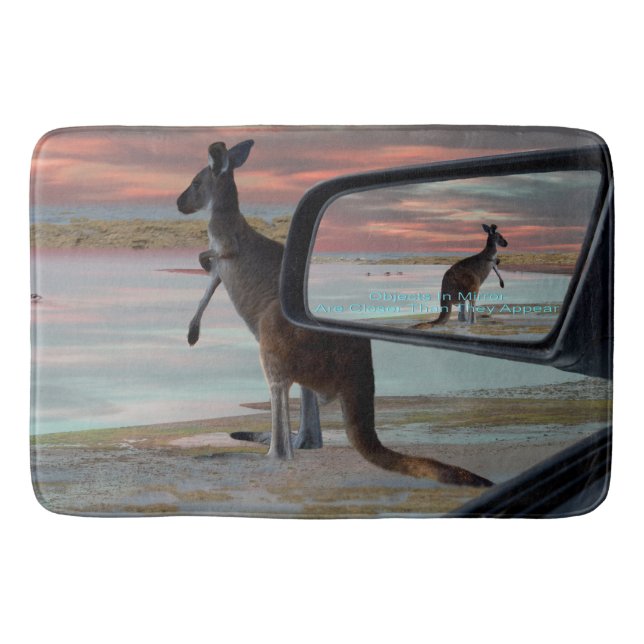 Kangaroo Seaside Breezes Illusion Art Badematte (Vorderseite)
