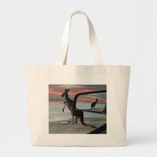Kangaroo Seaside Breezes Illusion Art Jumbo Stoffbeutel
