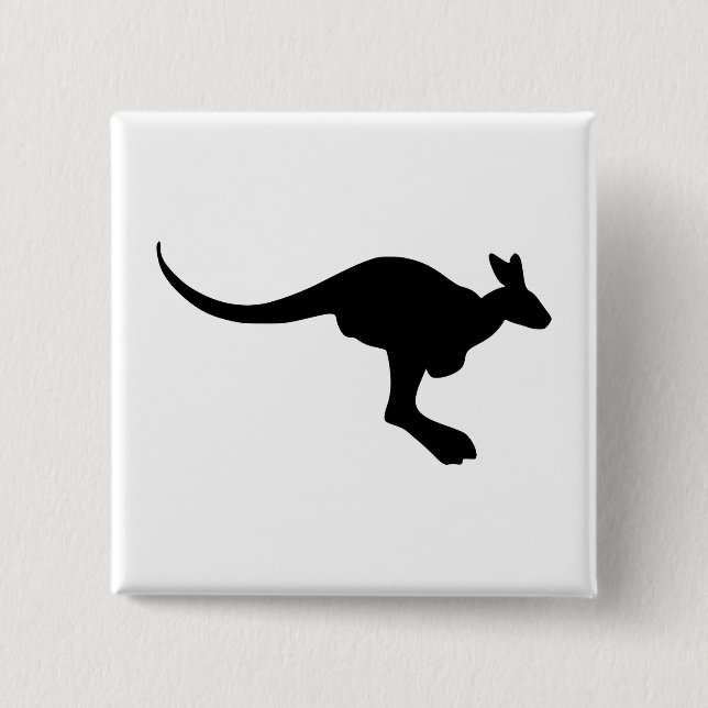 Kangaroo-Silhouette Button (Vorderseite)