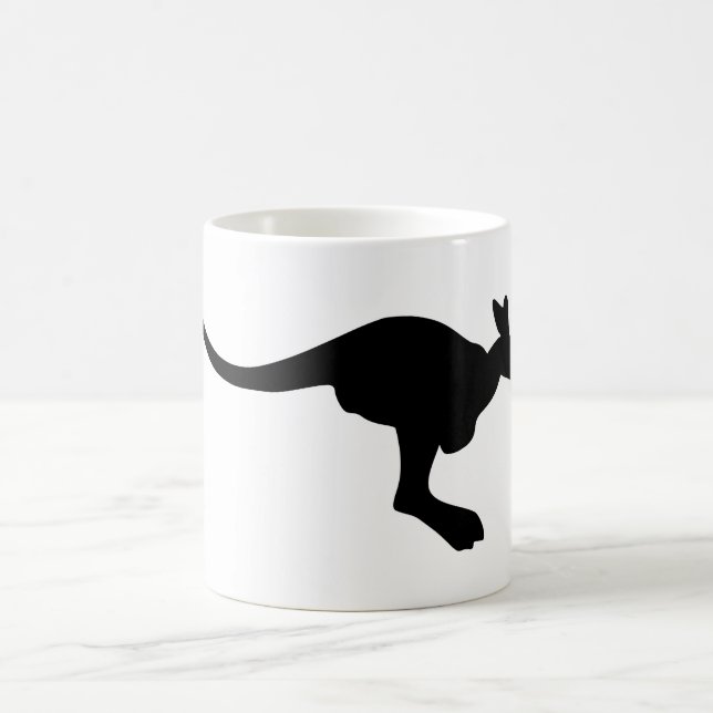 Kangaroo-Silhouette Kaffeetasse (Mittel)