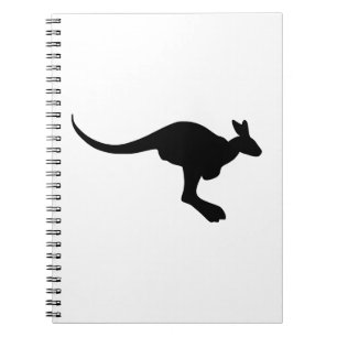 Kangaroo-Silhouette Notizblock