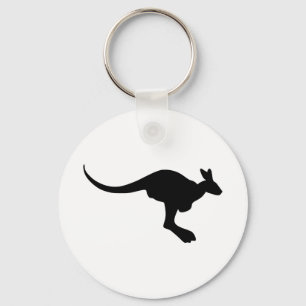 Kangaroo-Silhouette Schlüsselanhänger