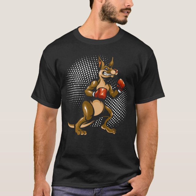 Kangaroo Spaß Boxer Animal Fun Boxing T-Shirt (Vorderseite)
