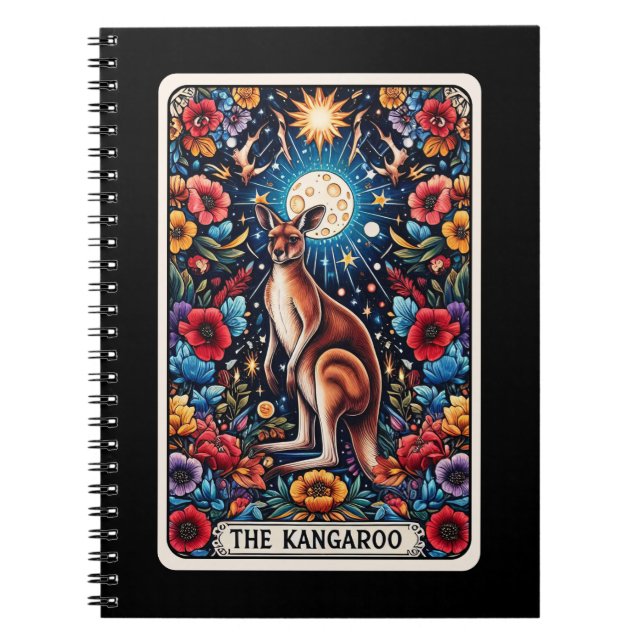Kangaroo Spirit Tarot Card Notebook Notizblock (Vorderseite)