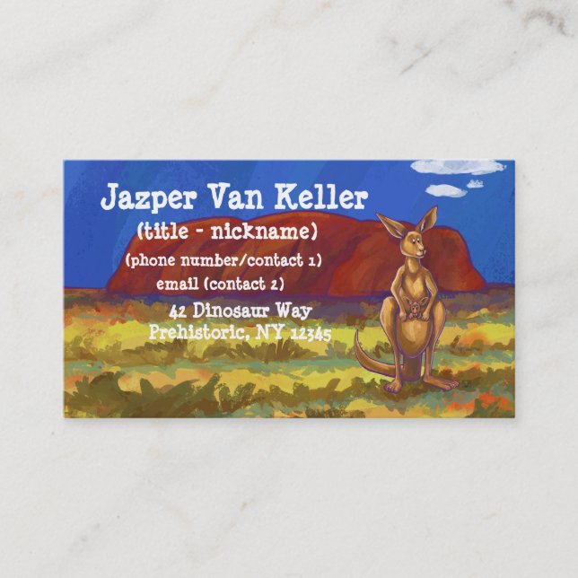Kangaroo Stationery Visitenkarte (Vorderseite)