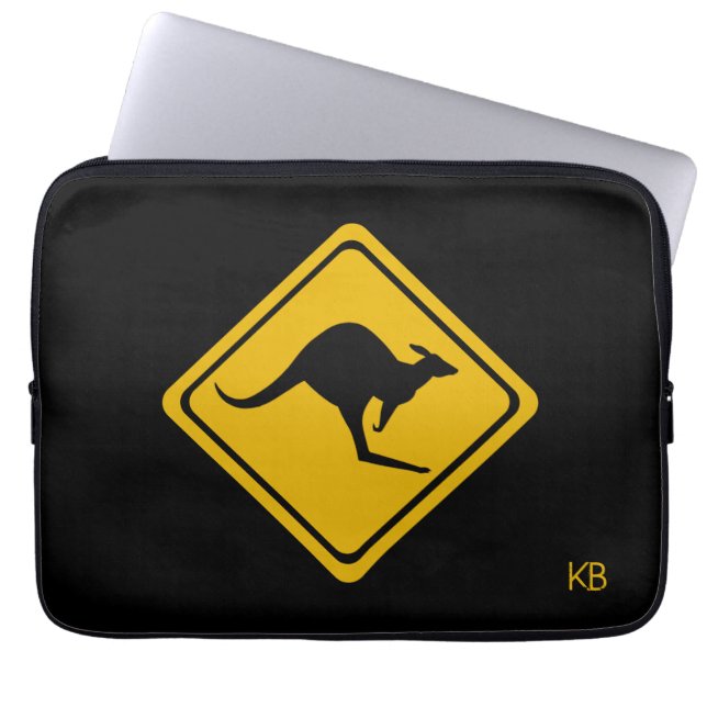 Kangaroo-Straße Laptopschutzhülle (Vorderseite)