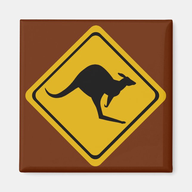 Kangaroo-Straße Magnet (Vorne)