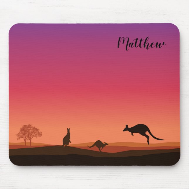 Kangaroo Themed Personalisiert Mouse Pad Mousepad (Vorne)
