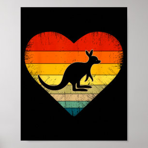 Kangaroo-Themen-Grafik für Männer Frauen Lustig Va Poster