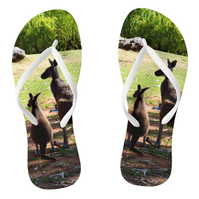 Kangaroo und ihre Joey, Flip Flops (Fußbett)