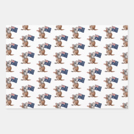 Kangaroo und Koala Geschenkpapier Set