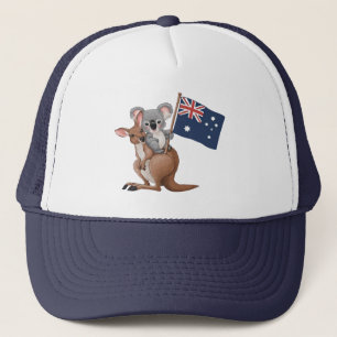 Kangaroo und Koala Hat Truckerkappe