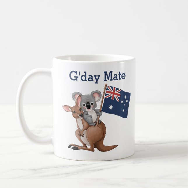Kangaroo und Koala Kaffeetasse (Links)