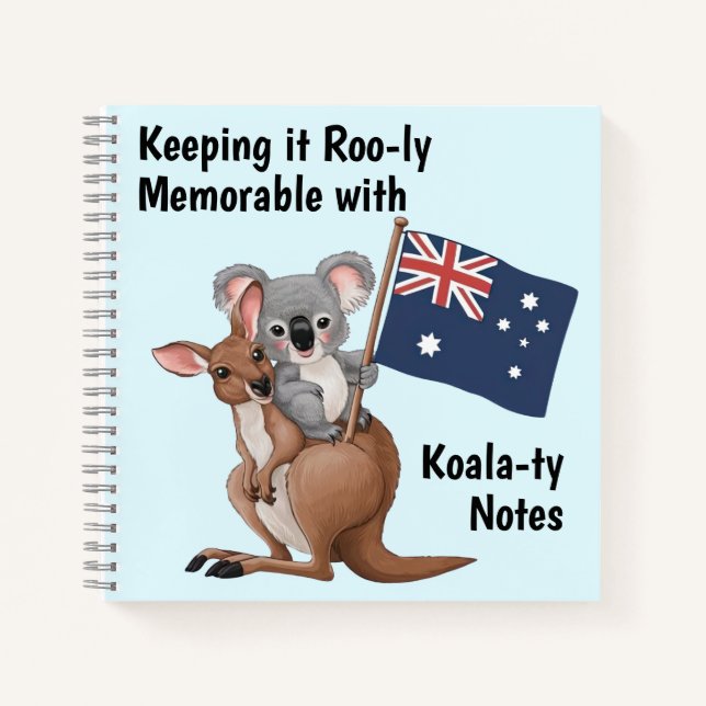 Kangaroo und Koala Notizbuch (Vorderseite)